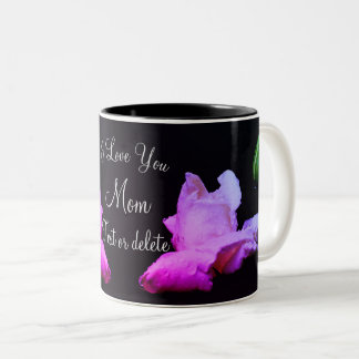 Taza Bicolor Te amo mamá Rainbow Rosebud Personalizado