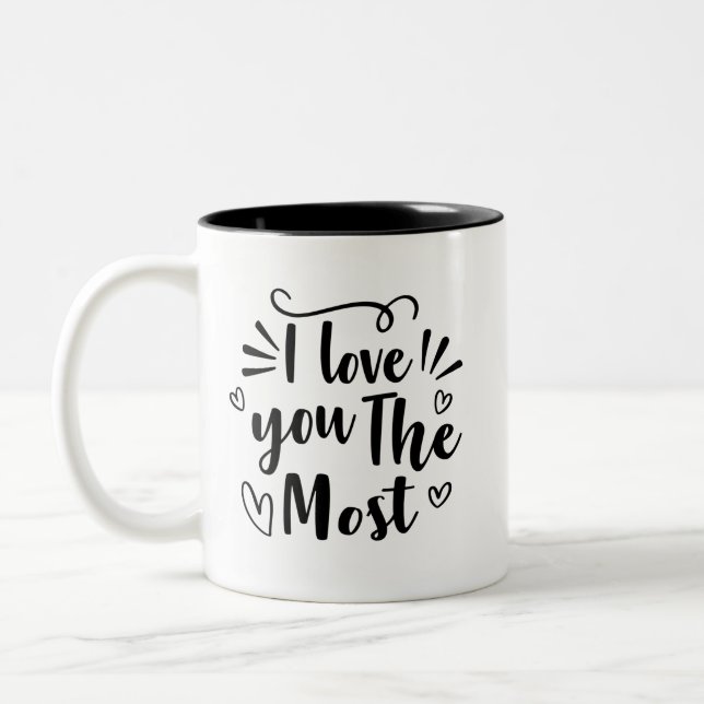 Taza Bicolor te amo más (Izquierda)