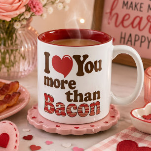 Taza Bicolor Te Amo Más Que Bacon