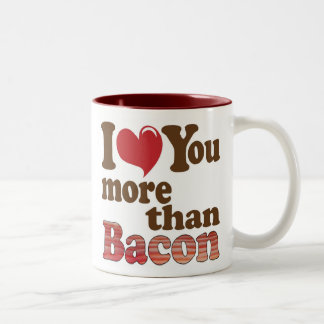 Taza Bicolor Te Amo Más Que Bacon
