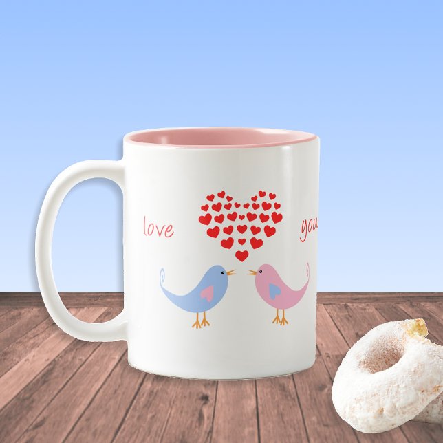 Taza Bicolor Te amo más romántico (Subido por el creador)