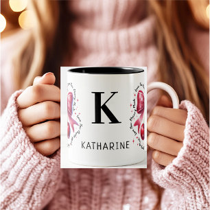 Taza Bicolor Te amo mucho monograma San Valentín inicial