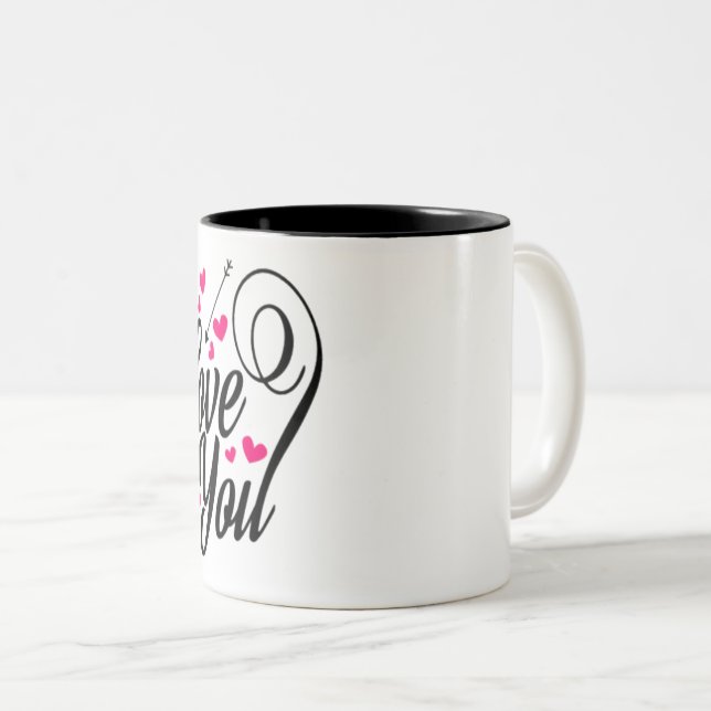 Taza Bicolor te amo Mug (Anverso derecho)