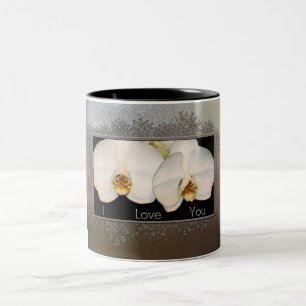 Taza Bicolor Te Amo Orquídea Floral