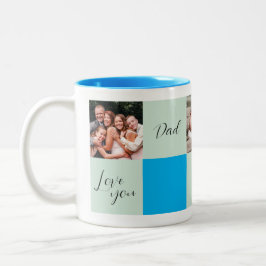 Taza Bicolor "Te amo, papá" regalo de fotos Mug