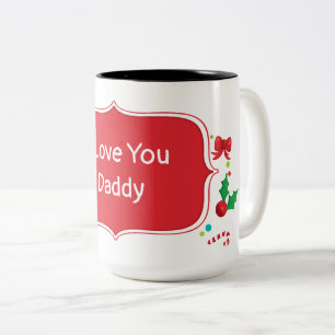 Taza Bicolor Te Amo Papi Navidades de Personalizable Regalo Mug