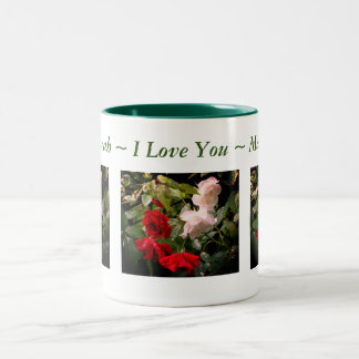 Taza Bicolor Te Amo Rosas Encordados Personalizados