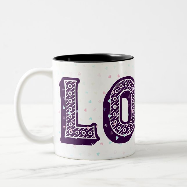 Taza Bicolor Te amo tanto mi amor (Izquierda)