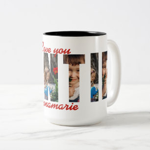 Taza Bicolor Te Amo Tía Regalo con Nombre / Foto Personalizado