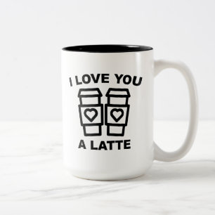 Taza Bicolor Te Amo Un Latte