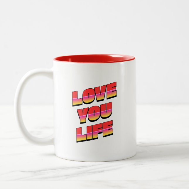 TAZA BICOLOR TE AMO VIDA (Izquierda)