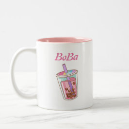 Taza Bicolor té boba burbuja té café Mug