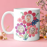 Taza Bicolor Te queremos Bunches, peluca de regalo de fotos de<br><div class="desc">Veamos a mamá cuánto la aman sus hijos con este tazón de fotos Personalizado "Te queremos" que presenta un lindo ramo de jardín. Agregue hasta tres fotos y nombres para completar el diseño. Edite el diseño para eliminar las fotos si lo desea. Perfecto regalo de Día de la Madre de...</div>
