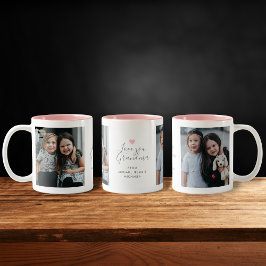 Taza Bicolor "Te quiero abuela" moderno 2-Fotos