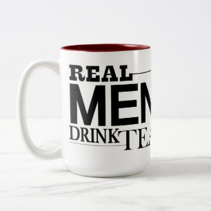 Taza Bicolor Té real de la bebida de los hombres