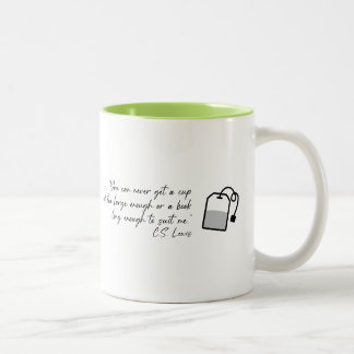 Taza Bicolor Tea molecule porcelain cup and CS Lewis quote
