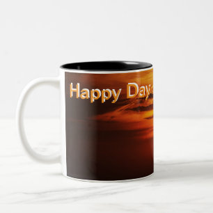 Taza Bicolor Tea Mug Feliz Día
