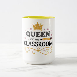 Taza Bicolor Teacher Appreciation Gift – Queen of the Classroom