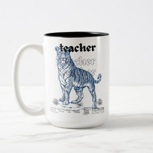 Taza Bicolor Teacher Ceramic Mug - Planting Seeds of Knowledge,