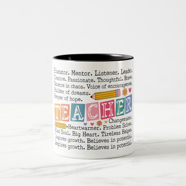 Taza Bicolor Teacher Words (Centro)