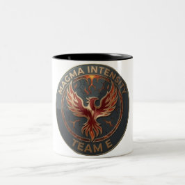 Taza Bicolor Team E – MAGMA INTENSITY Emblem | Fiery Power Lead