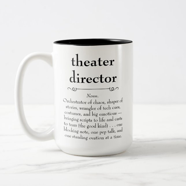 Taza Bicolor Teatro Director Definición Gracias Regalo (Izquierda)