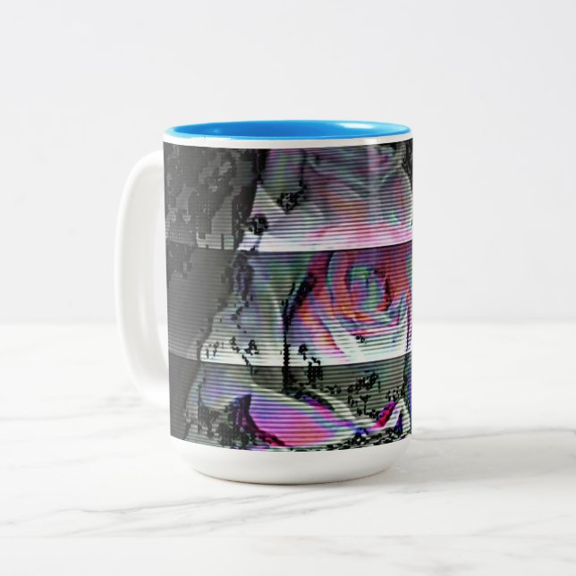Taza Bicolor Techno Bouquet (Anverso izquierdo)