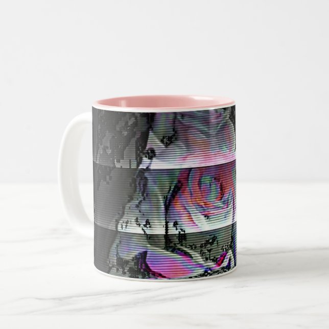 Taza Bicolor Techno Bouquet (Anverso izquierdo)