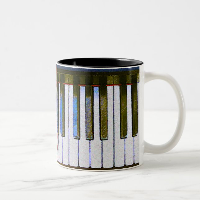 TAZA BICOLOR TECLADO (Derecha)