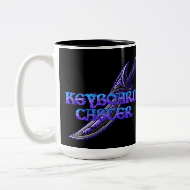 Taza Bicolor Teclado Caster MMORPG Mug (Izquierda)