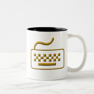 Taza Bicolor Teclado de equipo