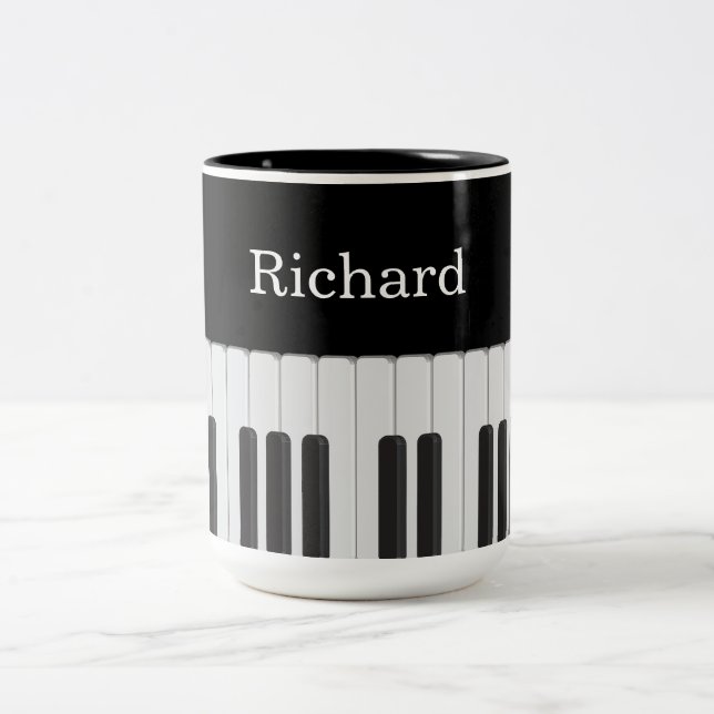 Taza Bicolor Teclado de piano (Centro)