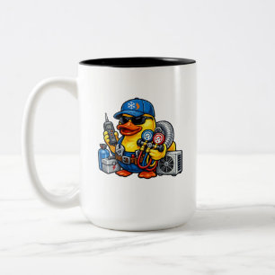 Taza Bicolor Técnico de Calefacción y Aire Acondicionado de Pat