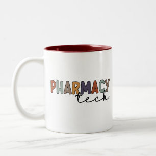 Taza Bicolor Técnico de Farmacia Retro