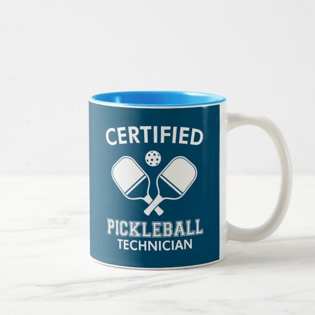 Taza Bicolor Técnico de Pickleball Certificado (Derecha)