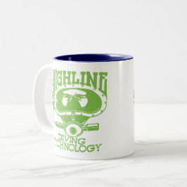 Taza Bicolor Tecnología de buceo Highline Logo Retro