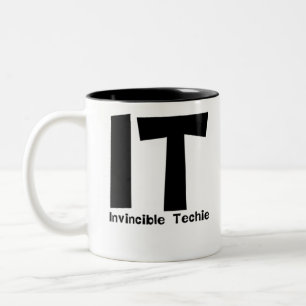 Taza Bicolor Tecnología invencible de información informátic