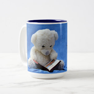 Taza Bicolor Teddy tiene tiempo para leer, KOA