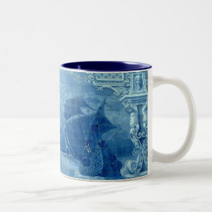 Taza Bicolor Teja azul