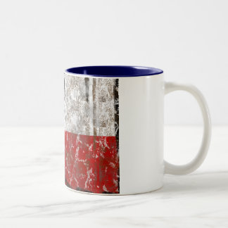 Taza Bicolor Tejas aherrumbró bandera solitaria del estado de
