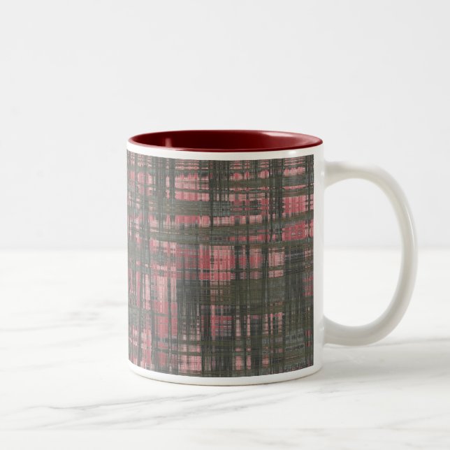 Taza Bicolor Tejidos rosa y gris (Derecha)