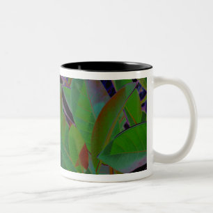 Taza Bicolor Tela Tropical Retro