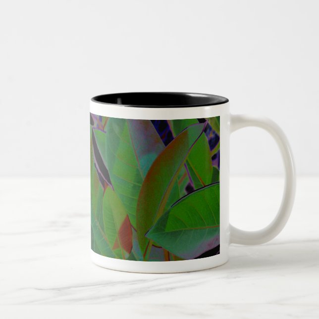 Taza Bicolor Tela Tropical Retro (Derecha)