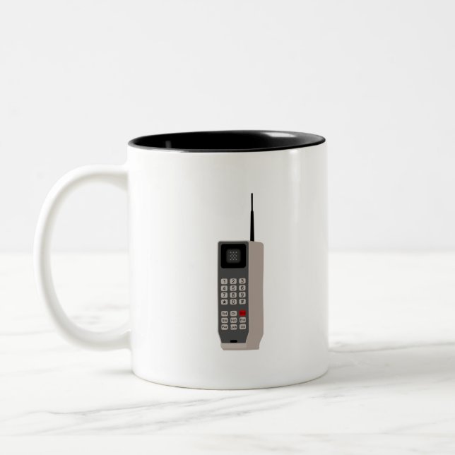 Taza Bicolor Teléfono móvil retro (Izquierda)
