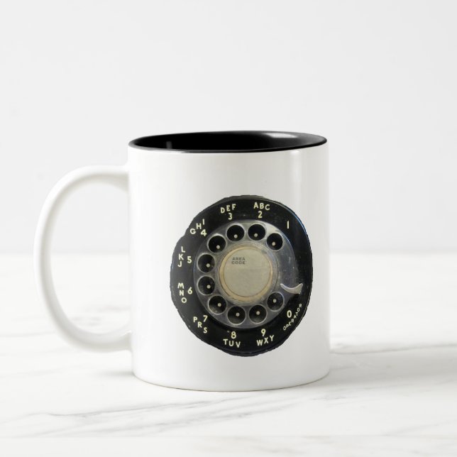 Taza Bicolor Teléfono rotativo antiguo (Izquierda)