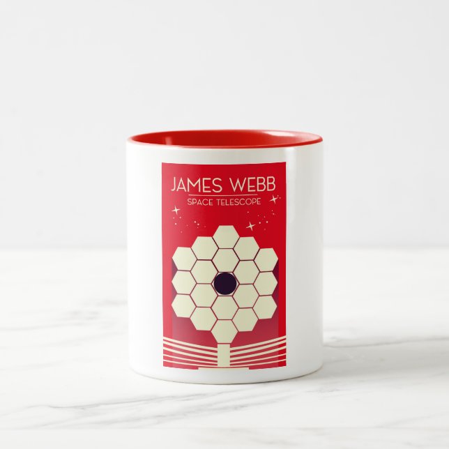 Taza Bicolor telescopio espacial james webb, (Centro)