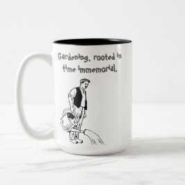 Taza Bicolor Tema de jardinería