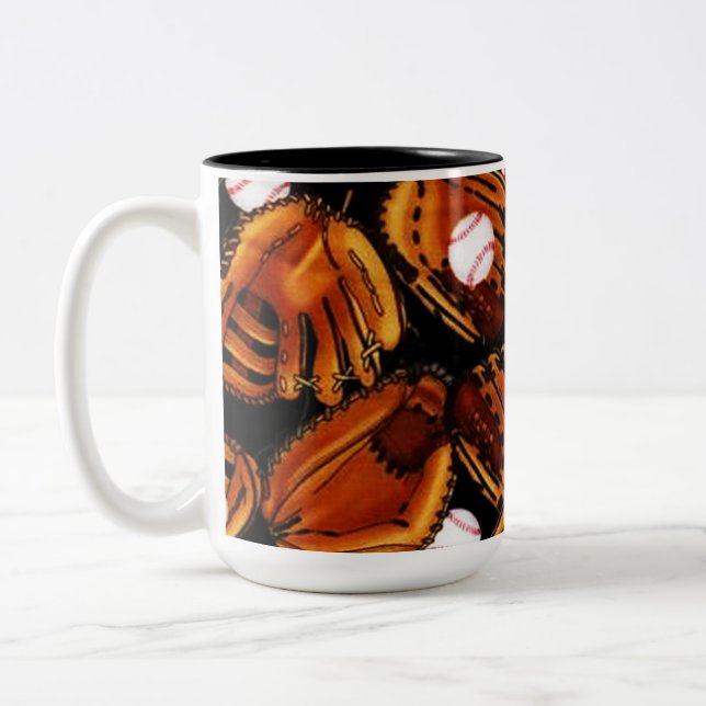Taza Bicolor Tema del béisbol (Izquierda)