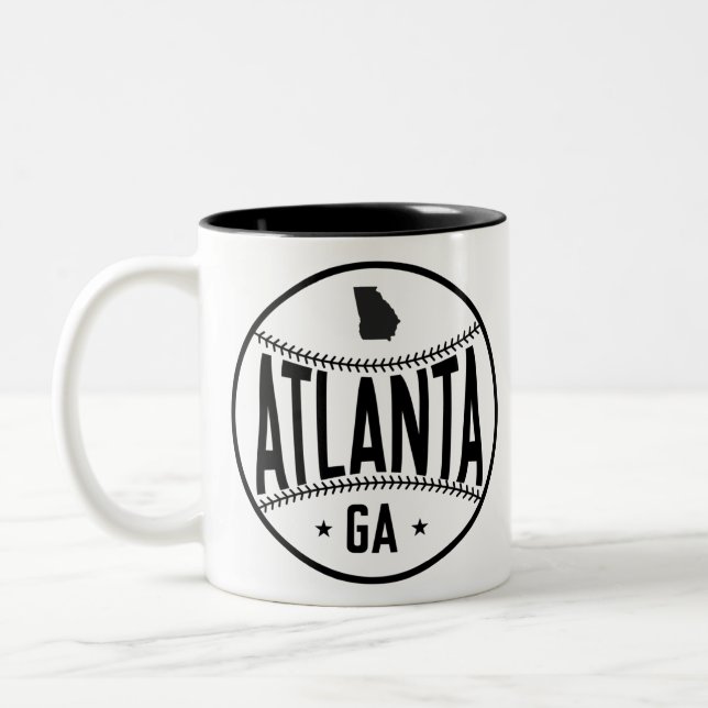 Taza Bicolor Tema del béisbol de Atlanta (Izquierda)