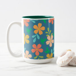 Taza Bicolor Tema Vivid Garden